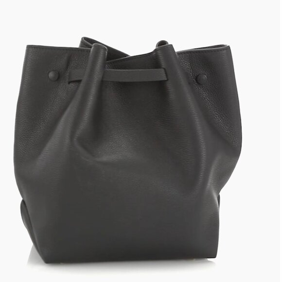 DeMellier New York Leather Bucket Bag in Black Leather, Gold Hardware - Picture 2 of 16